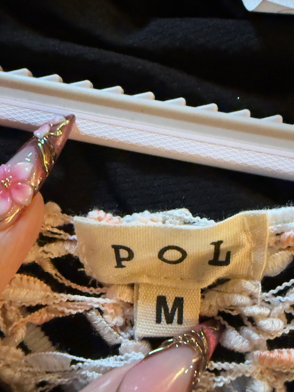 POL Lucky in Love Orange Oversized Crochet Sweater - Picture 7 of 9
